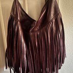 Beautiful Bohemian Leather Bag By Frye. I Have The Tags That Show Price (428.00) And It Was Very Careful Loved And Stored. Really No Signs Of Wear. Leather Fringe Hobo Bag For Shopping, Red Leather Hobo Bag For Fall, Leather Shopping Bag With Fringe, Leather Burgundy Hobo Bag For Errands, Bohemian Leather Bag, Frye Bags, Leather Fringe Bag, Leather Hobo Bag, Hobo Bag