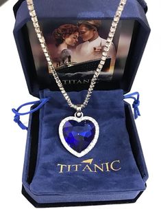 Titanic Necklace, Heart Of The Ocean Necklace, Disney Princess Jewelry, Ocean Pendant, Heart Of The Ocean, Titanic Jewelry, Ocean Heart, Ocean Necklace, Princess Jewelry