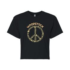 Get some groovy style with this Woodstock peace sign juniors' cropped graphic tee from the Peanuts. Get some groovy style with this Woodstock peace sign juniors' cropped graphic tee from the Peanuts.  Crewneck Short sleeves Cropped lengthFABRIC & CARE Cotton, polyester Machine wash Imported Size: Xxl. Color: Black. Gender: unisex. Age Group: kids. Material: Cotton Blend. Peanuts Woodstock, Cropped Graphic Tees, The Peanuts, Junior Outfits, Clothing Size Chart, Peace Sign, Woodstock, Fabric Care, Gender Female