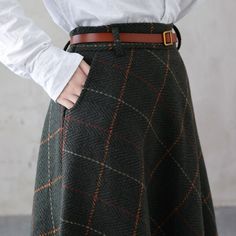 Cheap Retro Skirt For Workwear, Women Wool Skirt, Faux Wool Skirt, Fall Winter Skirt Trends European, Long High Waisted Plaid Skirt, Aline Fall Skirt, Wool Maxi Skirts Plaid Amazon, Wool Skirt Nordstrom, Affordable Corduroy Winter Skirt