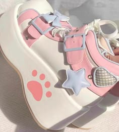 Dear Dolly Shoes, Cute Pink Platforms, Size 7 Shoes, Cool Platform Shoes, Pink And Blue Shoes, Where To Buy Cute Clothes, Kawaii Platform Shoes, Cute Platform Shoes, Cute Platforms