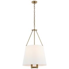 a light fixture with a white shade on it