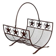 two metal baskets with stars on them