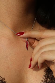 🪶 Adorn yourself with our Red Feather Necklace - a vibrant symbol of freedom and grace, adding a bold touch to your unique style. Get this cute jewelry made with the high quality elements✨ You can go with 925K Sterling Silver with the options of Gold, Rose Gold or White Gold finish Beautiful jewelry for everyone 💙 Details * 925K Sterling Silver → 14K Gold, Rose Gold or White Gold plated * Chain length is approximately 18 inches (16+2 in extender) / 45 cm (40+5 cm extender) * Measurement of the Feather charm: 1.0 - 0.2 inch / 2.5 - 0.5 cm * Time is important! You will receive your package as soon as possible 🚚 * We care about the quality of metal to make sure it will last for a long time * We use enamel technique to color the jewelry and high quality zircons only * There can be tiny diff Red Pendant Jewelry As Gift For Her, Red Pendant Jewelry As A Gift For Her, Red Dainty Sterling Silver Jewelry, Dainty Red Sterling Silver Jewelry, Red Sterling Silver Dainty Jewelry, Red Sterling Silver Jewelry As Gift For Her, Red Jewelry With Adjustable Chain For Anniversary, Red Jewelry With Adjustable Chain For Her, Red Adjustable Chain Jewelry For Her