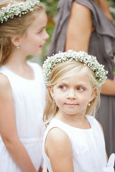 Flower Girl Hair Wreath, Pink Grey Wedding, Flower Girl Wreaths, Allure Bridal Gowns, Flower Head Wreaths, Wedding Halo, Cotton Mill