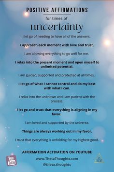 Positive Affirmations for Times of Uncertainty Great Love Quotes, Love My Husband Quotes, Metaphysical Spirituality, Spirituality Affirmations, Relationship Therapy, Vision Board Inspiration