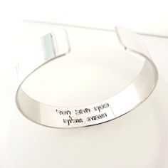 Sterling Silver Wide Cuff Bracelet for Women, Personalized Cuff Bracelet, Custom Bracelet For wife, Grandma Womens Birthday Gift Mothers Day, Personalized Gift for her Elegant and stylish sterling silver cuff bracelet in polished finish! Ready to be adored, this shiny bracelet pairs well with any of her elegant looks. Crafted in minimalist style, it will feature the engraving you choose. Women's engraved bracelets are the top gift option to any occasion. The personalized cuff is crafted of high Engraved Cuff Bracelets For Anniversary, Classic Wide Band Bangle Gift, Classic Wide Band Bangle As Gift, Elegant Cuff Bracelet With Engraving Option For Gift, Elegant Hand Stamped Cuff Bangle Bracelet, Elegant Hand Stamped Cuff Bangle, Elegant Hand-stamped Cuff Bangle, Wide Band Engraved Bangle Gift, Silver Bangle Cuff Bracelet For Personalized Gift