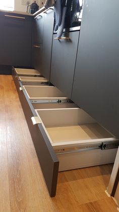 the drawers are open and ready to be used