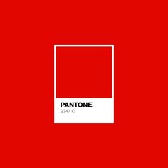 the pantone logo is shown in white on a red background with an empty square