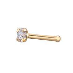 Add a hint of sparkle to your style with this Lila Moon diamond accent straight bar nose stud. Click on this JEWELRY & WATCHES GUIDE to learn about fit, styles, materials and more! Add a hint of sparkle to your style with this Lila Moon diamond accent straight bar nose stud. Click on this JEWELRY & WATCHES GUIDE to learn about fit, styles, materials and more! FEATURES Length: 2.4 mm Nickel free Metal: 14k gold Finish: polished Packaging: boxedDIAMOND DETAILS Total weight: less than 1/10 ct. Colo Elegant Yellow Gold Nose Studs With Prong Setting, Yellow Gold Nose Studs With Prong Setting, Yellow Gold Round Nose Studs With Prong Setting, Yellow Gold Prong Set Round Nose Studs, Elegant Nose Studs For Anniversary, Elegant Round Nose Studs For Anniversary, Elegant Nose Stud With Single Diamond For Gift, Elegant Round Nose Studs With Prong Setting, Elegant Prong Setting Nose Studs For Anniversary