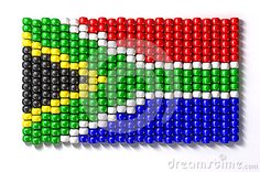 the flag of south africa made out of legos