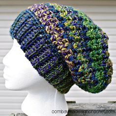 a crocheted hat on top of a mannequin head