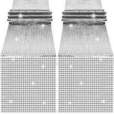 two stacks of metal mesh on top of each other in front of a white background