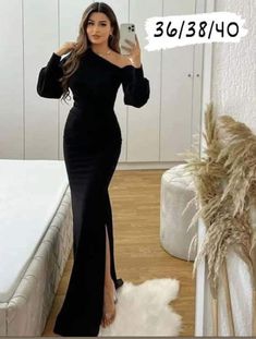 Dresses For Thick Body Types, Black Mermaid Dress With Sleeves, Black Dinner Dress Classy, Black Dinner Dresses, Velvet Party Dress Classy, Birthday Maxi Dress, Black Dress Classy Elegant Long, Dinner Dress Classy Elegant, Classy Party Outfit