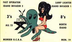 an advertisement for the electric lamp company featuring a woman in a bathing suit sitting on an octopus