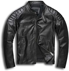 Vintage Cafe Racer, Racer Motorcycle, Biker Leather Jacket, Motorcycle Jackets, Vintage Cafe, Cafe Racer Motorcycle, Biker Leather, Leather Biker Jacket, Band Collar