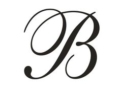 the letter b is made up of black ink and has an elegant font that looks like it