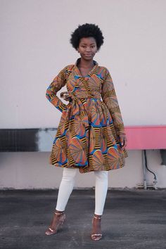 African women ankara long sleeve wrapping dress blazer african dress above knee length African fashi Wrapping Dress, Clothes Room, Ankara Maxi Dress, Africa Trip, Dress Blazer, Length Check, Ankara Fashion, African Ankara, African Fashion Women Clothing