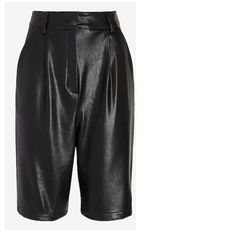 Add Instant Edge To Your Look With These Luxe Vegan Leather Shorts, Designed With A Slimming Fit That Can Be Worn Through Any Season. Street Style Never Looked So Chic. Sz 6 / New High Waisted; Vegan Leather Fabric Hidden Hook & Button Closure With Zip Fly; Belt Loops Slant Hand Pockets; Straight Hem 9" Inseam Polyurethane/Polyester/Spandex Chic Shorts For Night Out, Chic Short Pants For Night Out, Elegant Faux Leather Shorts, Chic Short Leather Pants For Night Out, Chic Black Leather Pants Short Length, Chic Black Short Leather Pants, Chic Black Short Length Leather Pants, Faux Leather Workwear Shorts, Leather Bermuda Shorts