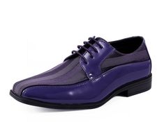 These stylish, suave, and sophisticated purple men's dress shoes feature a traditional formal shoe design, available in a range of vibrant and muted tones such as red, purple, gold, burgundy, navy blue, royal blue, and brown. Elevate your outfit with our classy patent leather derby shoes from the Viotti collection, perfect for special occasions, work attire, or coordinating with your suit. Patent leather upper Satin stripe Lace-up Non-leather sole with blocked heel Also available in bright and n Tuxedo Shoes For Men, Mens Oxford Shoes, Mens Casual Dress Shoes, Oxford Shoes For Men, Formal Shoe, Tuxedo Shoes, Vibrant Outfits, Dress Shoes For Men, Shoes Stand