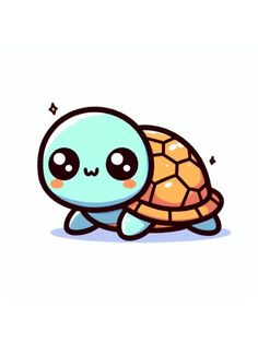 a cute little turtle with big eyes