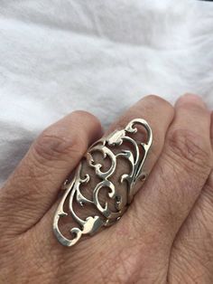 Vintage 1970's 925 Sterlin Silver Flower #jewelry #ring @EtsyMktgTool http://etsy.me/2yQTMsO Handmade Silver Victorian Rings, Handmade Victorian Silver Rings, Handmade Vintage Filigree Ring, Vintage Sterling Silver Open Ring, Vintage Sterling Silver Open Ring Jewelry, Vintage Silver Open Ring Jewelry, Vintage Jewelry With Intricate Design, Open Ring, Vintage Open Ring With Intricate Design, Vintage Open Ring Jewelry With Intricate Design