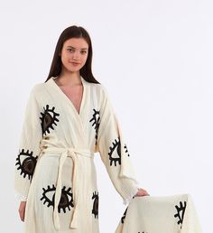 You may use Playa's kimonos for lots of areas of life such as luxury morning kimono robe, festival kimono, spa robe, pool robe, dressing gown, beach cover-up, kimono jackets, kimono kaftan, women robe and bridal gifts. Playa kimono's are always with you when you want to be timeless but don't compromise on style; At the beach on a sunny day On a fun festival day On a day when you hang out with your friends During a shiny breakfast morning While enjoying a bath&beauty or during your meditation&yog Bohemian Beige Kimono For Loungewear, Cream Kimono With Kimono Sleeves For Vacation, Beige Bohemian Kimono For Loungewear, Cream Beach Kimono With Kimono Sleeves, Cream Summer Kimono For The Beach, Beige Kimono With Kimono Sleeves For Vacation, Traditional Beige Kimono For Vacation, Cream Kimono For Vacation, Long Cream Kimono For Vacation