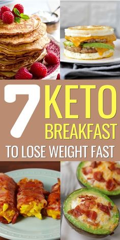 7 Keto Breakfasts to lose weight fast - These keto breakfast recipes are easy to make to kickstart the day with plenty of energy while allowing you to burn fat and lose weight. #breakfast #brunchideas #healthyeating #haelthyrecipes Quick Keto Breakfast, Keto Breakfasts, Breakfast Meal, Keto Diet Menu