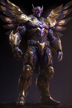 an image of a character from the video game overwatching with wings and armor