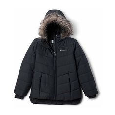 Your little or big girl will be ready to brave the cold with this stylish quilted heavyweight jacket from Columbia. Made from taffeta, it features a hood with a faux fur trim for added warmth, a full-zip front, and front zipper pockets to hold her essentials. Features: Hooded, Faux Fur TrimClosure Type: ZipperNeckline: Hooded NeckPockets: 2 Front Zip PocketsSleeve Length: Long SleeveWarmth Factor: HeavyweightOuterwear Length: ShortFiber Content: 100% PolyesterFabric Description: WovenFilling Con Kids Quilted Jacket, Hooded Faux, Quilt Jacket, Quilted Jacket, Fur Trim, Columbia, Faux Fur, Coats Jackets, The Originals