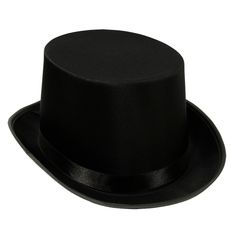 Description This stylish top hat is perfect for an awards night party, Halloween party, birthday party, or any other themed event. Product Features: Black costume top hat Comes in a satin fabric and features a black satin hatband One size fits most Dimensions: 5"H x 10"W x 12"D Material(s): fabric/plastic Pack include 6 of the item shown Product Specifications Weight Width Height Depth 0.50 LBS 10.00" 5.00" 12.00" Top Hat Costume, Black Top Hat, Satin Noir, Black Costume, Velour Tops, Everyday Gifts, Quality Hats, Black Felt, Beautiful Hats