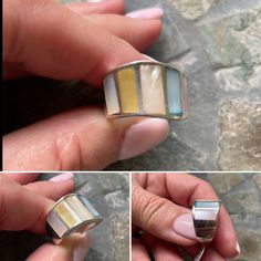 * Mother Of Pearl Sterling Silver Ring * Stamped 925 A1 Isgr * It’s 11g In Weight * It’s Size 7 * Multicolor Mother Of Pearl * Please Check All Pictures For Details Mother Pearl Ring, Sterling Silver White Inlay Ring, White Sterling Silver Ring With Inlay, White Sterling Silver Rings With Inlay, Multicolor Sterling Silver Hallmarked Rings, Multicolor Hallmarked Sterling Silver Rings, Modern Silver Ring With Inlay, Modern Silver Rings With Inlay, Abalone Ring