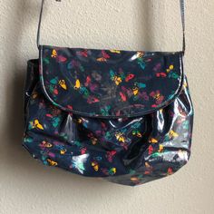 Reposhing This Item I Purchased From @Summer_kay. Loved It, But Ready To Rotate For Something New. Questions? Leave A Comment Below! Butterflies, Bottega Veneta, Crossbody Bag, Bag Lady, Vinyl, Red, Blue, Women Shopping, Black