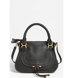 Free shipping and returns on Chloé 'Medium Marcie' Leather Satchel at Nordstrom.com. A textured, curvy flap—branded by subtle embossing—secures the front pocket of a sophisticated satchel crafted from lightly pebbled calfskin and topped with wrapped handles and an optional strap. Chloe Marcie Medium, Slouchy Style, Leather Satchel Handbags, Handbag Heaven, Purse Styles, Chloe Marcie, Satchel Handbags, Leather Satchel, Pebbled Leather