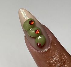 Funky Minimalist, Martini Nails, Olive Nails, Food Nails, Crazy Nails, Spring Nail, Dream Nails