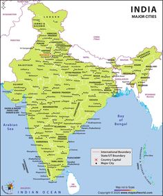 map of india showing major cities