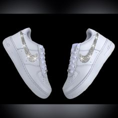 Welcome, Nike Airforce 1’s Low Tops With Luxe Crystal Bling Ticks Design, Made To Last Permanent Design! Colours:Crystal Diamond All Colours Available Please See Colour Chart Attached, Brand New In Box Nike Airforce 1’s Low Tops Sizes In Usa Women’s 6 6.5 7 7.5 8 8.5 9 9.5 10 10.5 11 11.5 12 12.5 13 Comes With Original & Ribbon Laces To Order; Can Also Be Made In Black Please See Colour Chart Attached To Change Colour Way Or Add Additional Colours Please Add To Bundle For Any Changes! Any Questi Nike Air Force 1s, Ribbon Laces, Nike Airforce 1, Usa Women, Colour Chart, Crystal Diamond, Diamond Crystal, Color Crystal, Nike Air Force 1