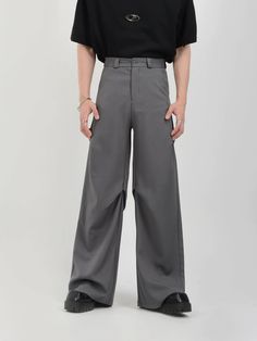 Experience the perfect blend of style and comfort with our Wide Leg Belted Trousers, featuring a pleated detail for a sophisticated edge. 

Crafted from a high-quality blend of polyurethane elastic fiber and a touch of polyethylene, these trousers offer a gentle stretch for all-day ease. The subtle pleated front adds a refined touch to the relaxed, loose silhouette, while the solid black hue ensures versatility. A belted waistband lends a tailored look and additional styling options for an effor Belted Trousers, Leg Belt, Straight Trousers, Pantalon Large, Brunei, Haiti, Bottoms Pants, Solid Black, Wide Leg