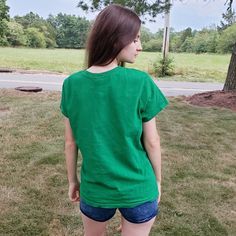 Vintage Y2k Ireland Tee! 🇮🇪 Not Irish but I LOVE Irish boys 💚 Would be a cute fitted tee on the correct size 👕 Solid green, has a touch of fade around the collar, and beautiful simple green foil text 🍀 A classic look. Size XXL!Bust: 41”Waist: 40”5.3 oz. Fitted Green Y2k T-shirt, Green Y2k Crew Neck Tops, Green Fitted T-shirt With Letter Print, Fitted Green T-shirt With Letter Print, Y2k Green Crew Neck Top, Green Crew Neck Y2k Style Tops, Green Crew Neck Top Y2k Style, Green Fitted Short Sleeve T-shirt, Fitted Green Short Sleeve T-shirt