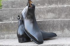 Handmade Men Black Calf Leather Classic Chelsea Dress Boot on Storenvy Chelsea Dress, Quality Leather Boots, Dress Boot, Custom Design Shoes, Chelsea Boot, Light Photography, Dress With Boots, Boots Men, Small Businesses