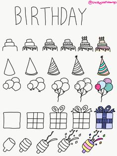 birthday coloring pages for kids with balloons and presents