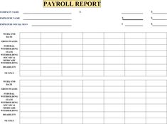 a printable pay sheet for employees