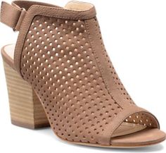 Isola Women's •Lora• Open-Toed Slingback - ShooDog.com Mod Look, Sofft Shoes, Peep Toe Sandals, Perforated Leather, Suede Sandals, Latest Shoes, Slingback Sandal, Perfect Shoes, Block Heels Sandal