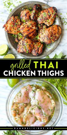 You're going to love these easy Thai chicken thighs! This main course idea features a marinade of cilantro, Thai basil, and more. Crisp-tender with the best flavors, this grilled chicken recipe is a family-friendly dinner!