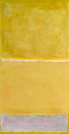 an abstract painting with yellow and white stripes