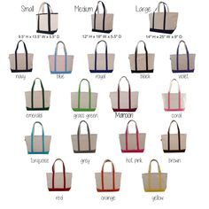 "LARGE Tote (15 colors Available) 14\" H x 25\" W x 9\" D zip closure, 1 outer pocket Quality canvas handles with a 9 inch handle drop Our most popular and biggest beach bag, the Large Boat Tote is your go to seaside tote bag. Ideal for toting a lot of stuff for you or your whole family, this bag's roomy interior is sure to make it a fast favorite among trips to the beach, park or really anywhere given It's classic design. INFORMATION WE WILL NEED AT CHECKOUT: . Tote Bag Color . Thread Color . F Monogram Teacher Gifts, Personalized Beach Tote, Royal Violet, Monogram Beach Bag, Embroidered Items, Personalized Cosmetic Bags, Boat Tote, Big Tote Bags, Canvas Beach Bag