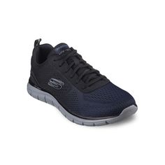 Add flexible comfort to your workouts with these Skechers® Track Ripkent men's sneakers. Click this FOOTWEAR GUIDE to find the perfect fit and more! Add flexible comfort to your workouts with these Skechers® Track Ripkent men's sneakers. Click this FOOTWEAR GUIDE to find the perfect fit and more! FEATURES Flexible cushioning midsole and outsole ideal for fitness training Skechers Memory Foam™ cushioned comfort insole Mashine washable VeganDETAILS Engineered mesh upper Polyester lining Rubber outsole Round toe Lace-up closure Foam footbed Treaded outsole Size: 7. Color: Blue. Gender: male. Age Group: adult. Skechers Mens Shoes, Shoe Size Chart, Men Shoes Size, Fitness Training, Shoes Mens, Perfect Fit, Lace Up, Sneakers, Blue