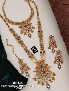 Description :- Antique Gold-Plated Indian Jewelry Set with Necklace and Earrings, Wedding Necklace, Ring Ceremony, Baby Shower Perfect for Indian weddings. All the raw material used in this product is of high quality and is handcrafted with love. Premium Quality and High craftsmanship 100% Satisfaction Guarantee: Long Lasting Plating, High-Quality Stones. Gifting: This pair of charming necklace and earrings come in a beautiful gift box, making it an ideal gift for birthday, wedding anniversary o Unique Choker Necklaces, Indian Jewelry Set, Ring Ceremony, Rings Ceremony, Indian Necklace, Indian Jewelry Sets, Bollywood Jewelry, Necklace Ring, Indian Weddings