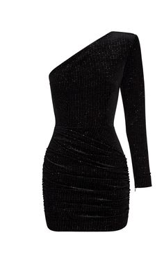 Mini Dress For Prom, Outfit Festa, Mini Prom Dress, Dress Png, Mini Prom Dresses, One Shoulder Mini Dress, Alex Perry, Glitter Dress, Looks Chic