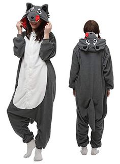 PRICES MAY VARY. Material - Made from very high quality breathable fleece material ，so that you can feel comfortable wearing for hours at a time. Features - Cute and eye-catching animal design, very realistic when worn, can dress up as an animal. Diversified functions - Our one piece animal pajama features zipper so that you can put it on and take it off easily. Side pockets make it easy to carry your wallet, keys and cell phone with you. Easy to clean- Machine washes with out shedding,fading, w Casual Winter Onesie For Costume Events, Casual Halloween Costume Party Onesie, Casual Winter Onesie Costume, Casual Winter Onesie With Cartoon Print, Casual Halloween Costume Onesie, Novelty Long Sleeve Sleepwear For Sleepover, Cheap Winter Onesie For Sleep, Casual Halloween Onesie For Loungewear, Novelty Winter Onesie For Loungewear